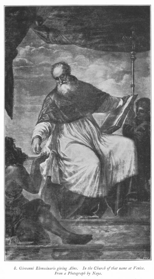 S. Giovanni Elemosinario giving Alms. In the Church of that name at Venice. From a Photograph by Naya.