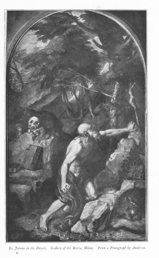 St. Jerome in the Desert. Gallery of the Brera, Milan. From a Photograph by Anderson.